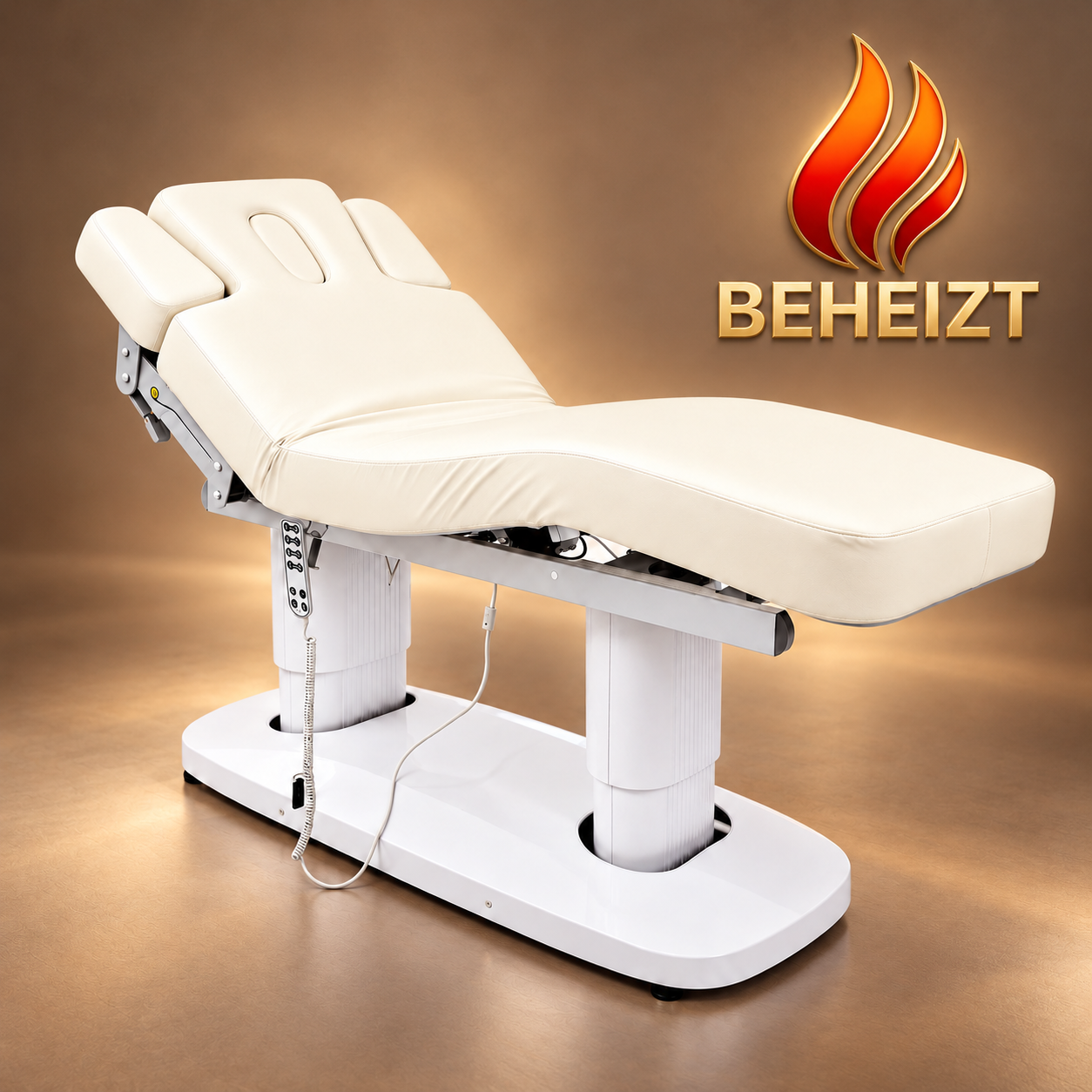 Kosmetikliege Massageliege Wellnessliege elektrisch Memoryfunktion 4 Motoren Heizung LED L00042HL