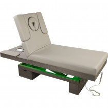 023815 Elektrische Massageliege Wellnessliege grau mit LED