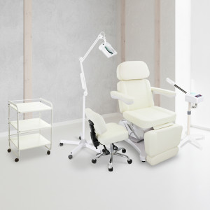 Kosmetikkabine – vollelektrisch, ergonomisch, modern, perlweiß 907701d