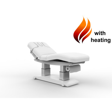 Massageliege Weiß mit 4 Motoren & Heizung L02259H
