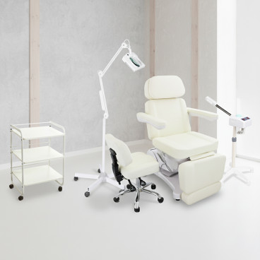 Kosmetikkabine – vollelektrisch, ergonomisch, modern, perlweiß 907701d